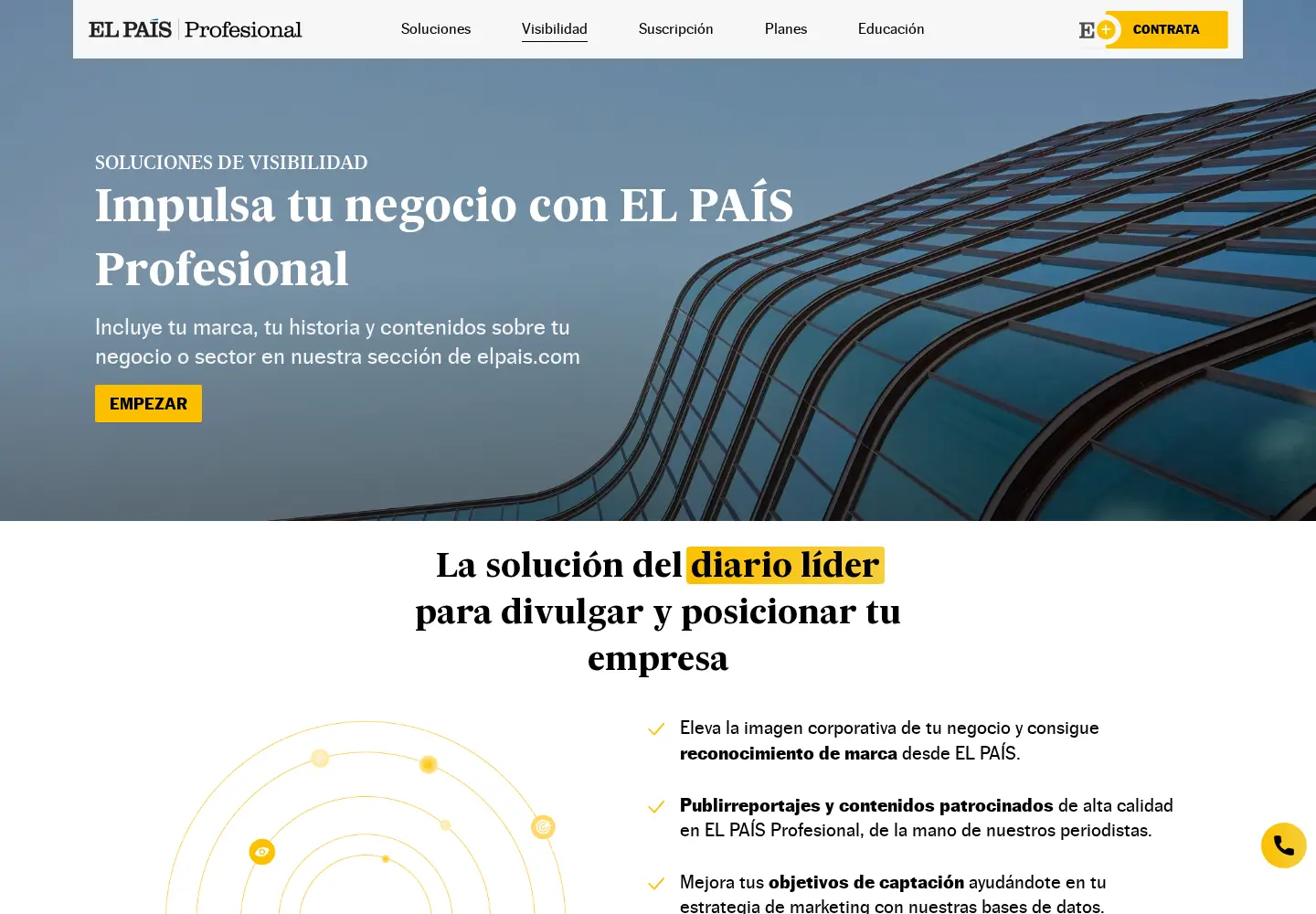Web de El País Profesional